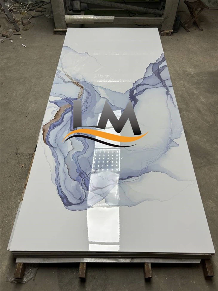 Printed High Gross Marble Color Pvc Uv Wpc Wall Panel