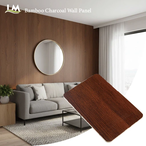 Baijax wandpanelen interieur houtnerfpatronen bamboe houtskool houtnerf WPC decoratieve wandpanelen alternatieve decoratie